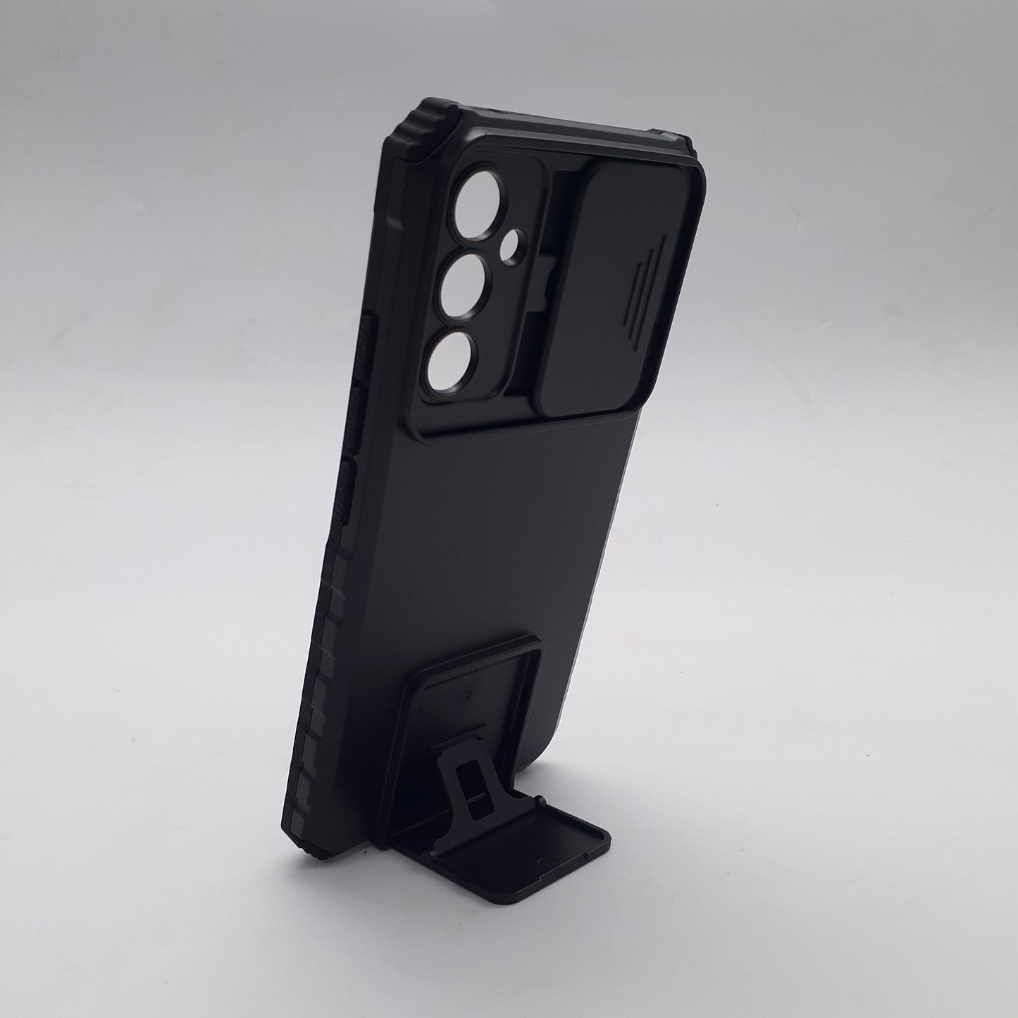 Samsung A34 Phone Case with Camera Lens Slide Cover and Built-in Kickstand, Heavy Duty Shockproof Protective Cover