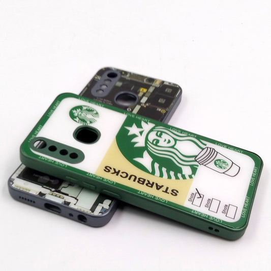 Vivo Y19 pack of 2 Glass Back Covers Stabucks and Circuit Design