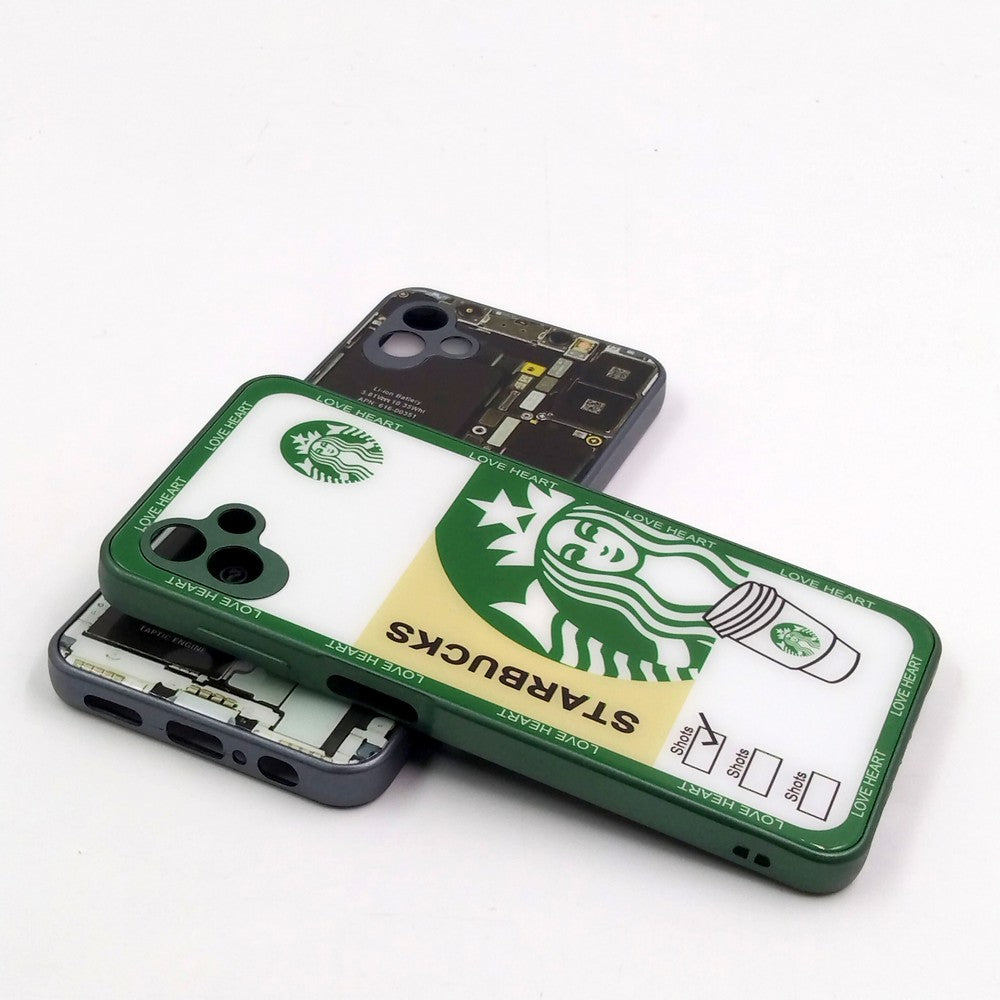 Samsung A04 pack of 2 Glass Back Covers Stabucks and Circuit Design