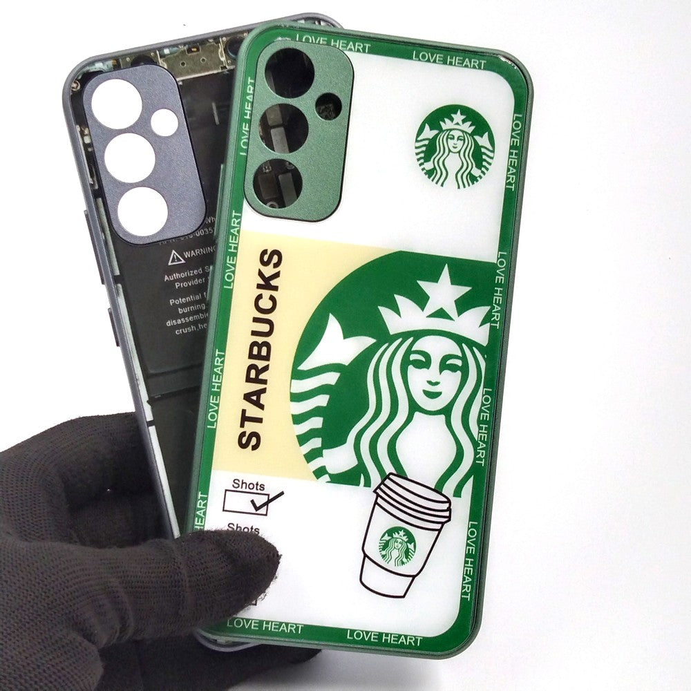 Samsung A34 pack of 2 Glass Back Covers Stabucks and Circuit Design