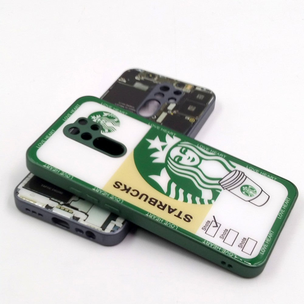 Redmi 9 pack of 2 Glass Back Covers Stabucks and Circuit Design