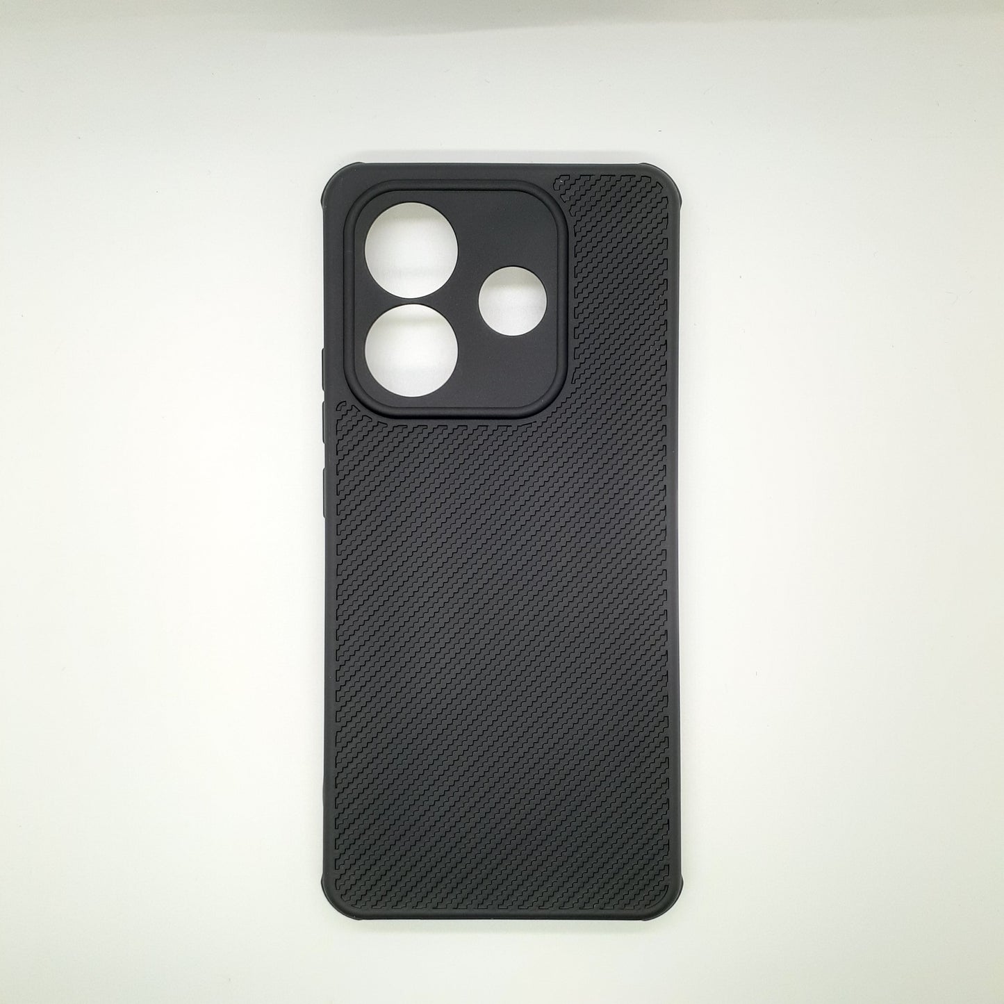 Redmi Note 14 5G Carbon Fiber texture Hard Rubber armour back cover shock-porof case
