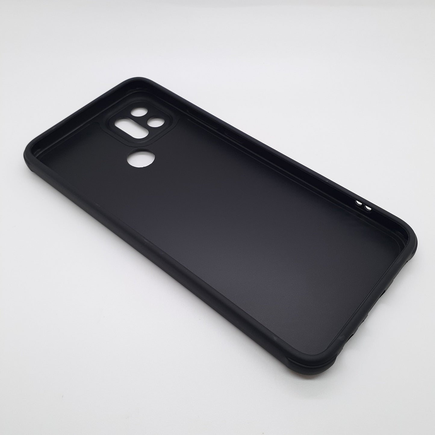 OPPO A15 Carbon Fiber texture Hard Rubber armour back cover shock-porof case