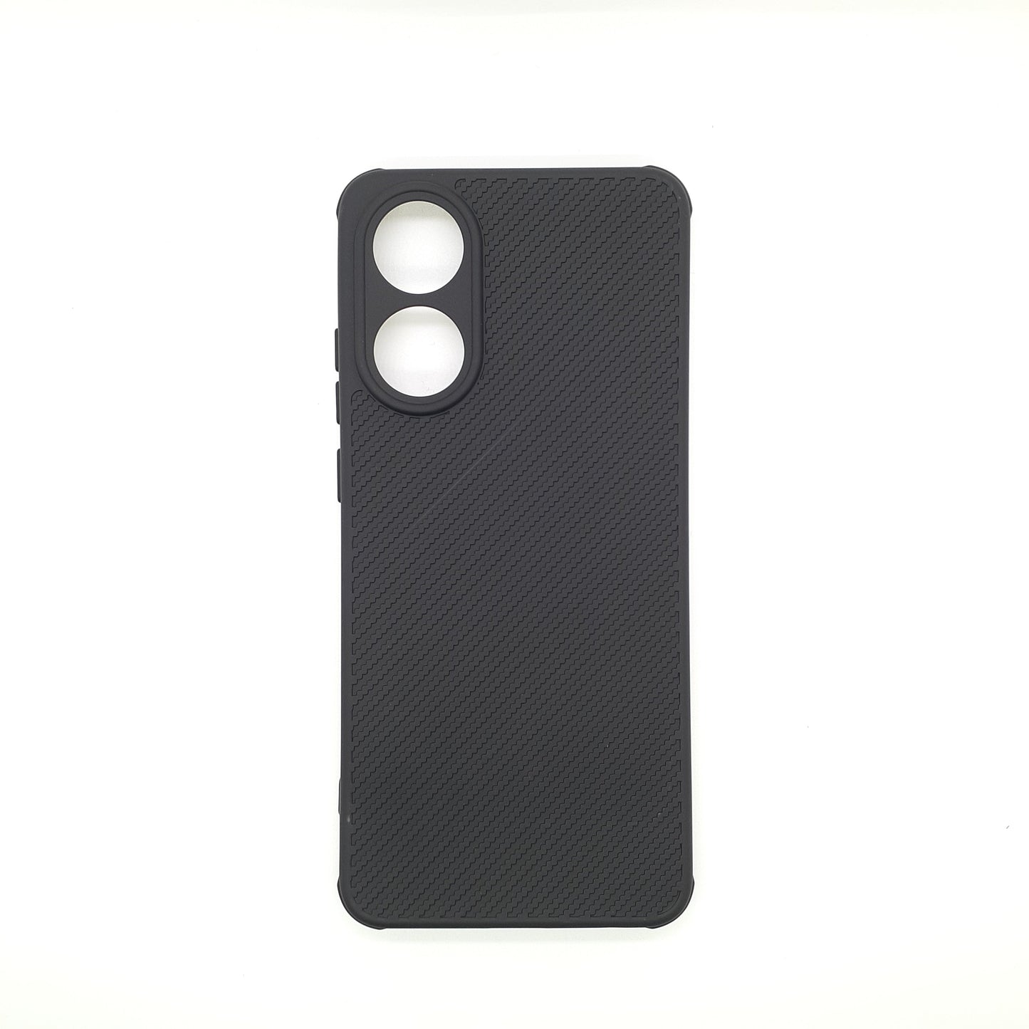 OPPO A78 Carbon Fiber texture Hard Rubber armour back cover shock-porof case