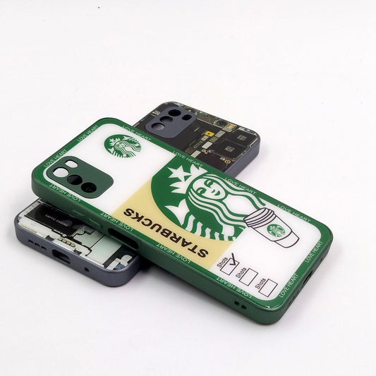 Xiaomi POCO M3 pack of 2 Glass Back Covers Stabucks and Circuit Design