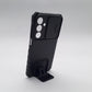 Samsung A16 Shockproof Hybrid Case with Sliding Camera Lens Protection and Integrated Ring Stand Holder, Heavy Duty TPU+PC Cover
