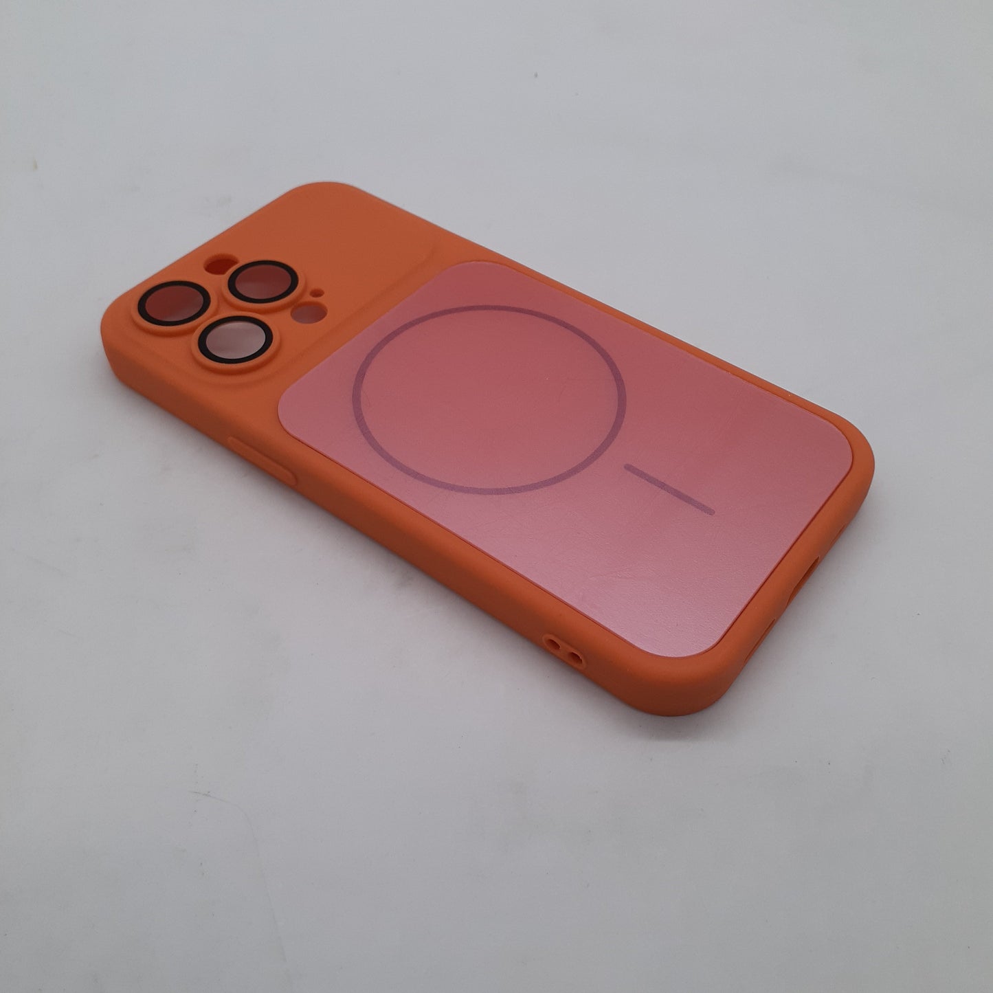 iPhone 13 Pro Orange Back Case - Slim Fit Protective Silicone Phone Cover