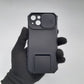 iPhone 13 Heavy Duty Case with Slide Camera Cover Lens Protection and Integrated Kickstand for Hands-Free Viewing