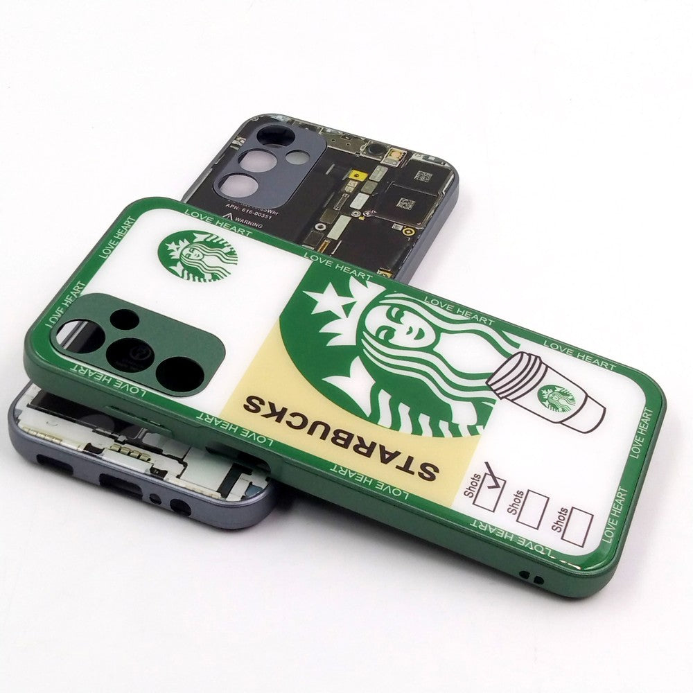 Samsung M14 pack of 2 Glass Back Covers Stabucks and Circuit Design