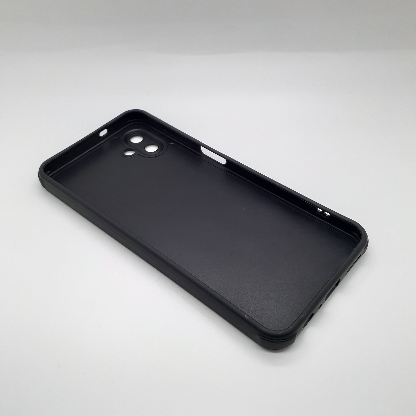 Samsung A04 Carbon Fiber texture Hard Rubber armour back cover shock-porof case
