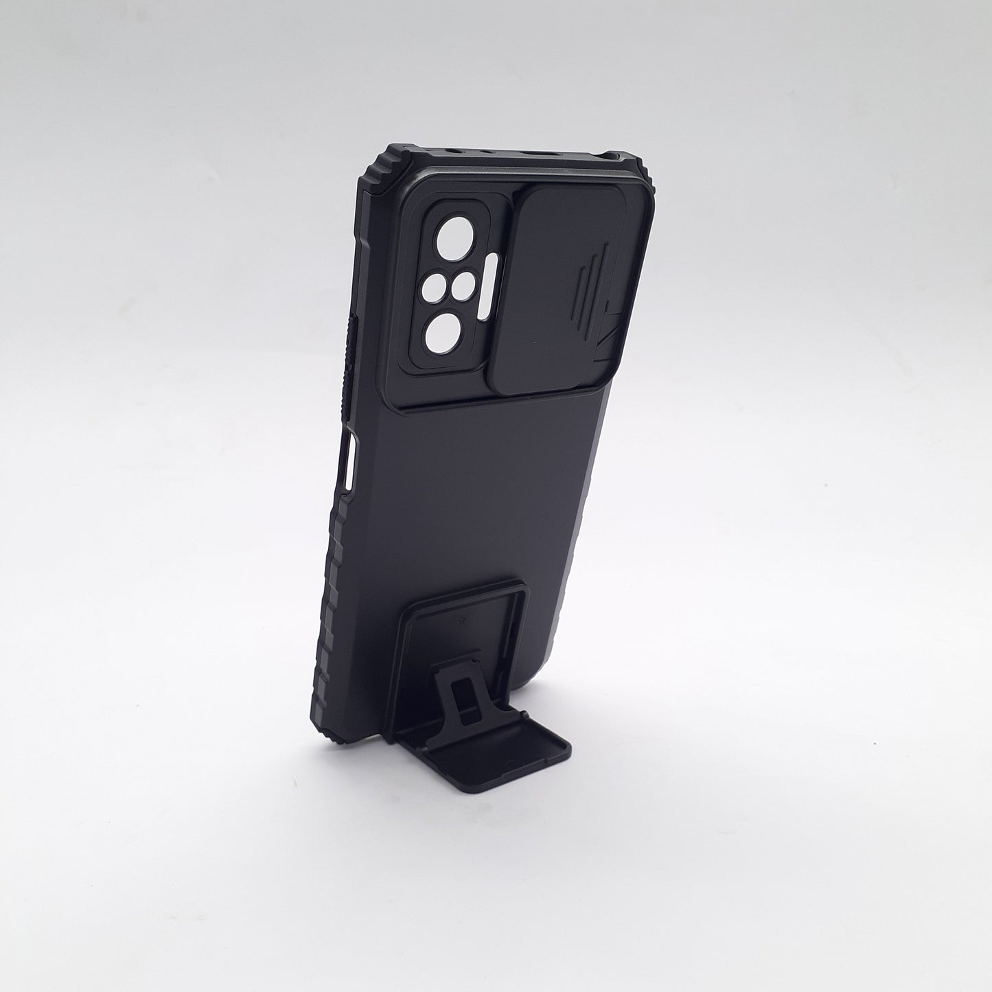 Redmi Note 10 Pro Heavy Duty Protective Phone Case with Camera Slide Cover, Integrated Kickstand, and Shockproof Military-Grade Defense