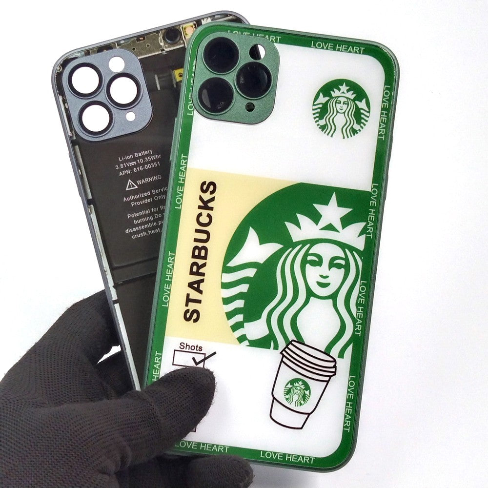 iPhone 11 Pro Max pack of 2 Glass Back Covers Stabucks and Circuit Design