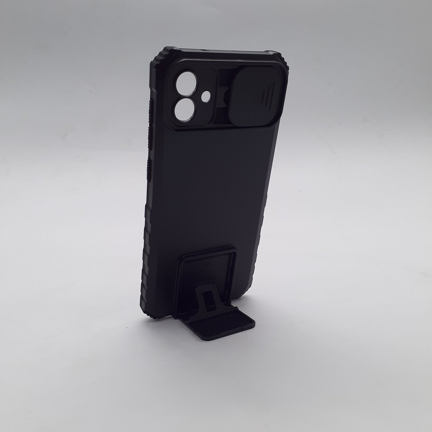 Samsung A04 Rugged Dual Layer Protective Phone Case with Slide Camera Lens Cover and Integrated Ring Holder Kickstand, Shockproof Hybrid Cover