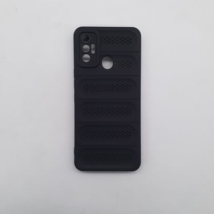 Tecno Spark 7 Heat Dissipation Design Strong TPU Material Phone Case Protective Cover Black