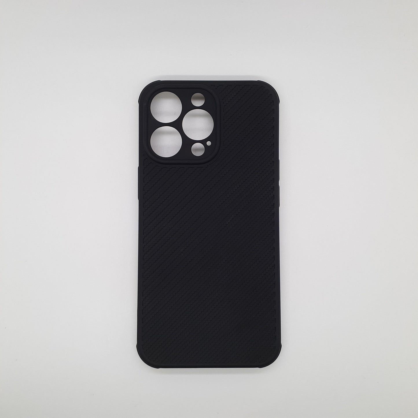iPhone 13 Pro Carbon Fiber texture Hard Rubber armour back cover shock-porof case