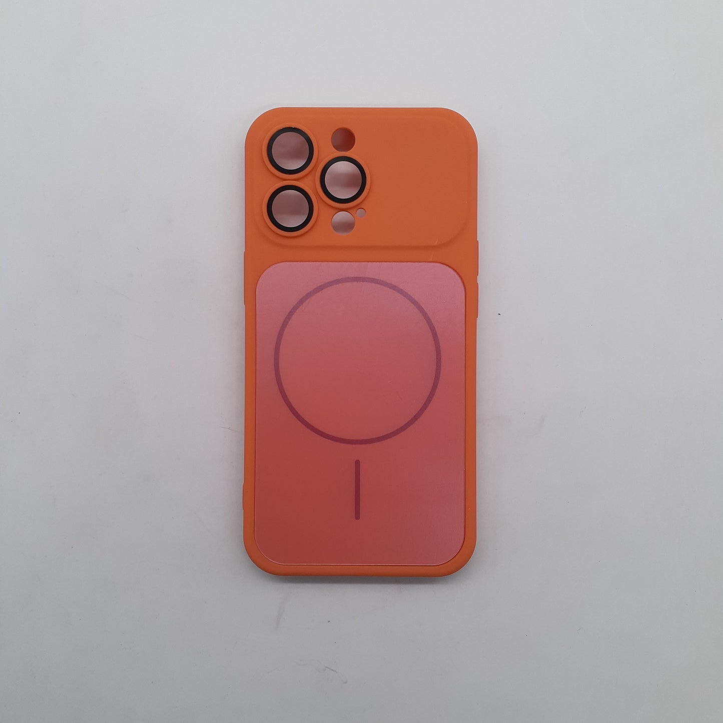 iPhone 13 Pro Orange Back Case - Slim Fit Protective Silicone Phone Cover