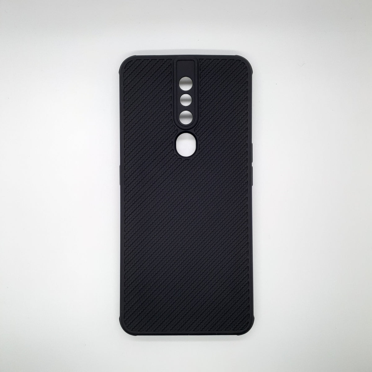 OPPO F11 Pro Carbon Fiber texture Hard Rubber armour back cover shock-porof case
