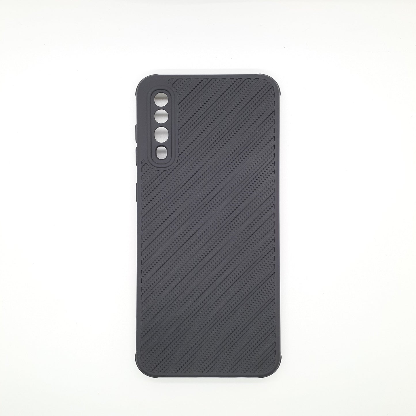 Samsung A50 Carbon Fiber texture Hard Rubber armour back cover shock-porof case