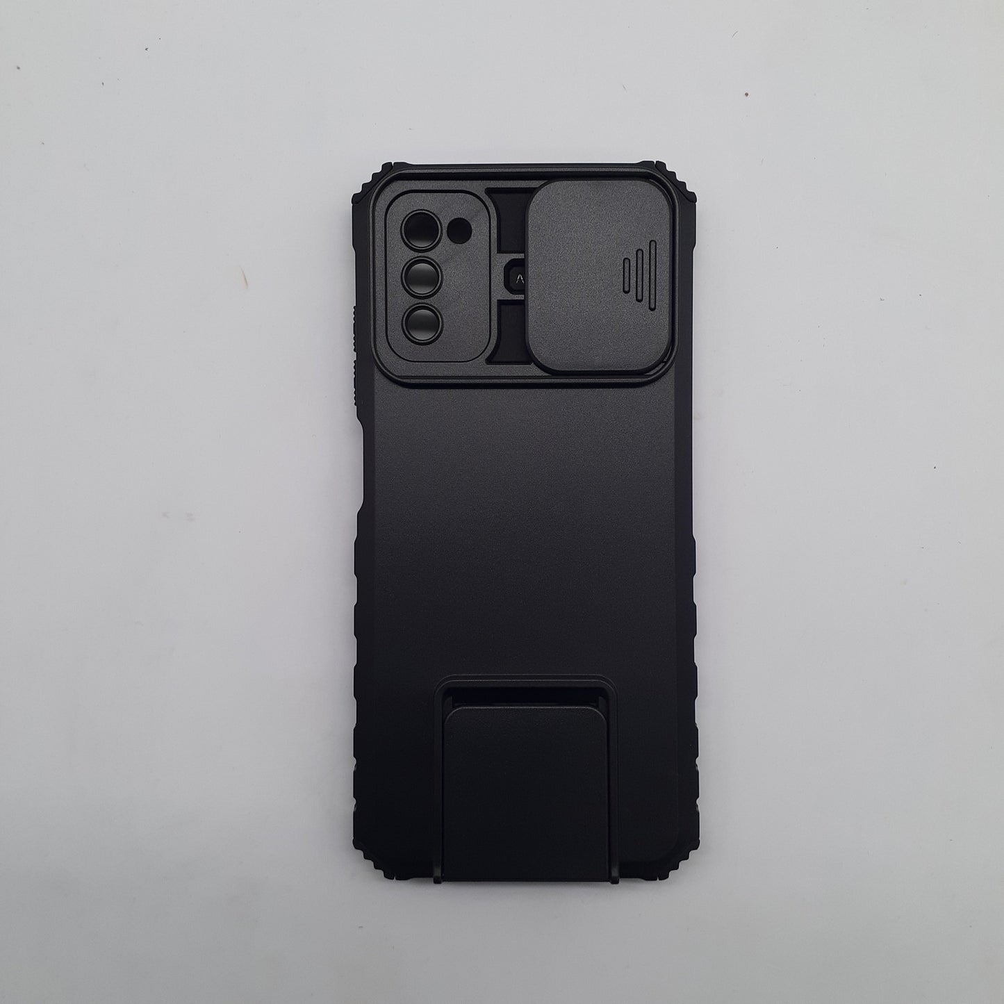Samsung A03s Heavy Duty Shockproof Case with Sliding Camera Cover and Integrated Kickstand/Built-in Stand