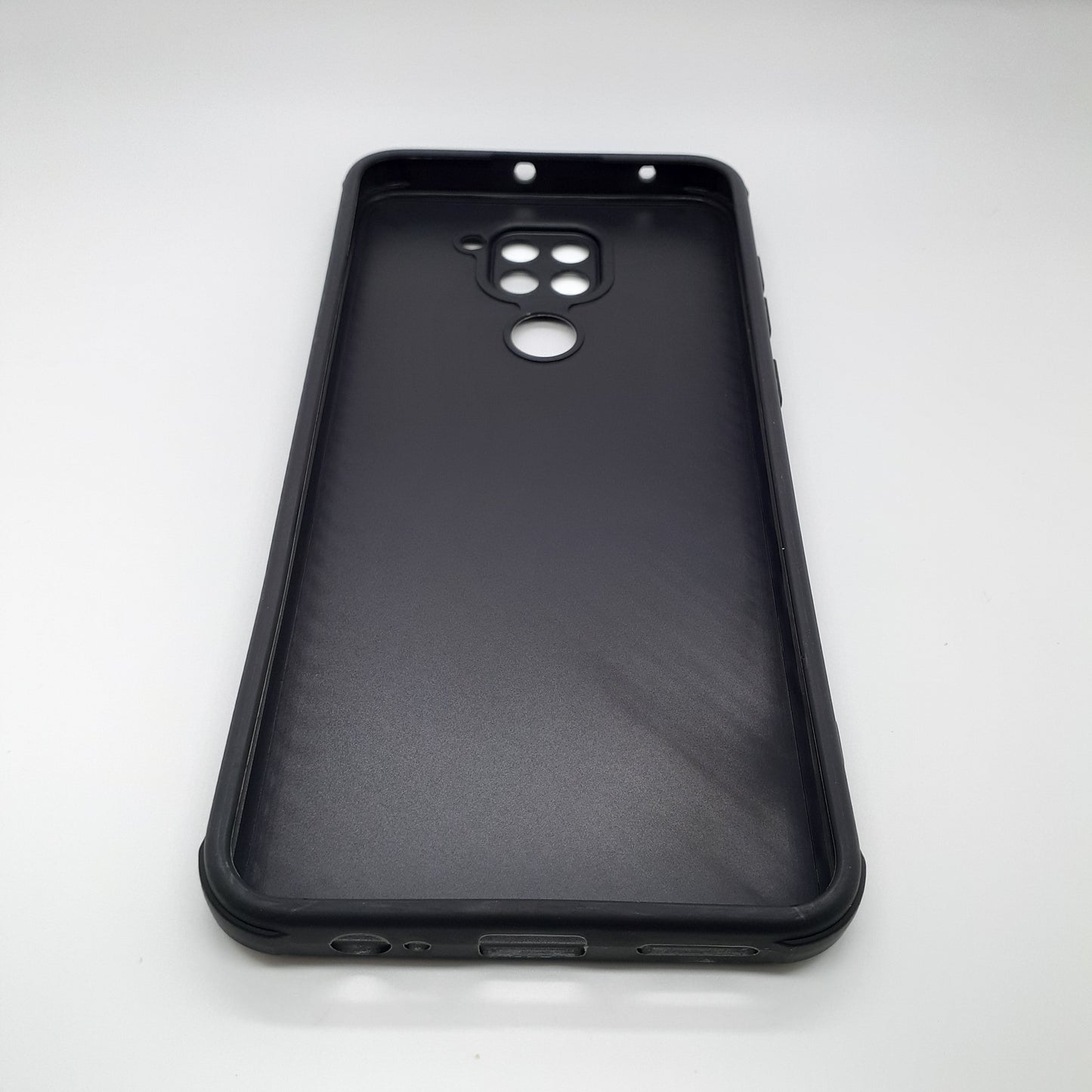 Redmi Note 9 Carbon Fiber texture Hard Rubber armour back cover shock-porof case