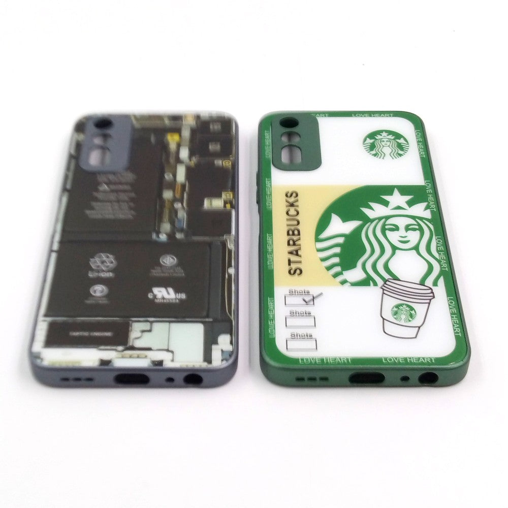 Vivo Y20 pack of 2 Glass Back Covers Stabucks and Circuit Design