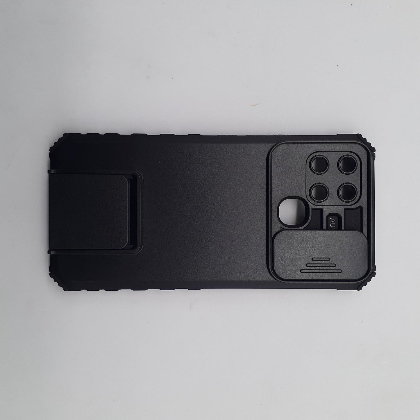 infinix Smart 6 Slide Camera Cover Case with Built-in Kickstand, Heavy Duty Shockproof Armor PC TPU Protection Stand Mobile Phone Case