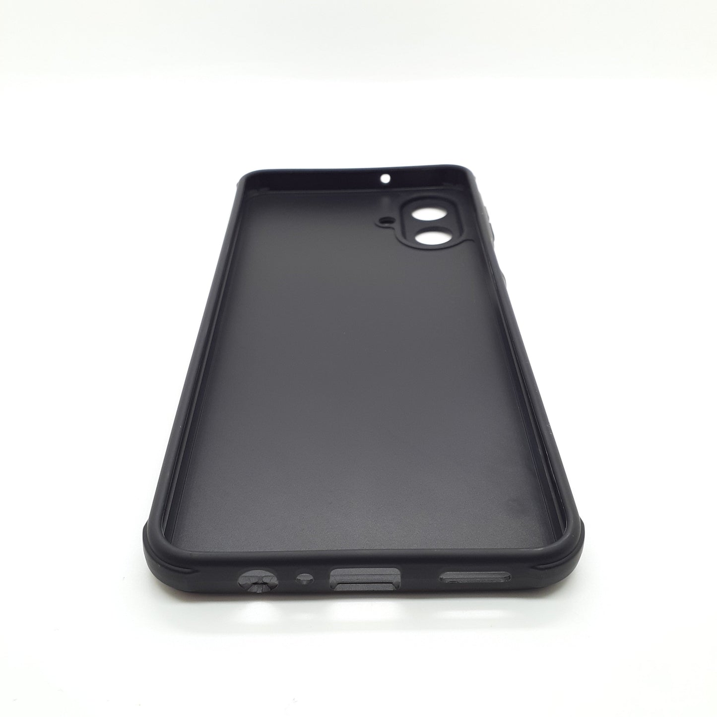 Samsung A07 Carbon Fiber texture Hard Rubber armour back cover shock-porof case