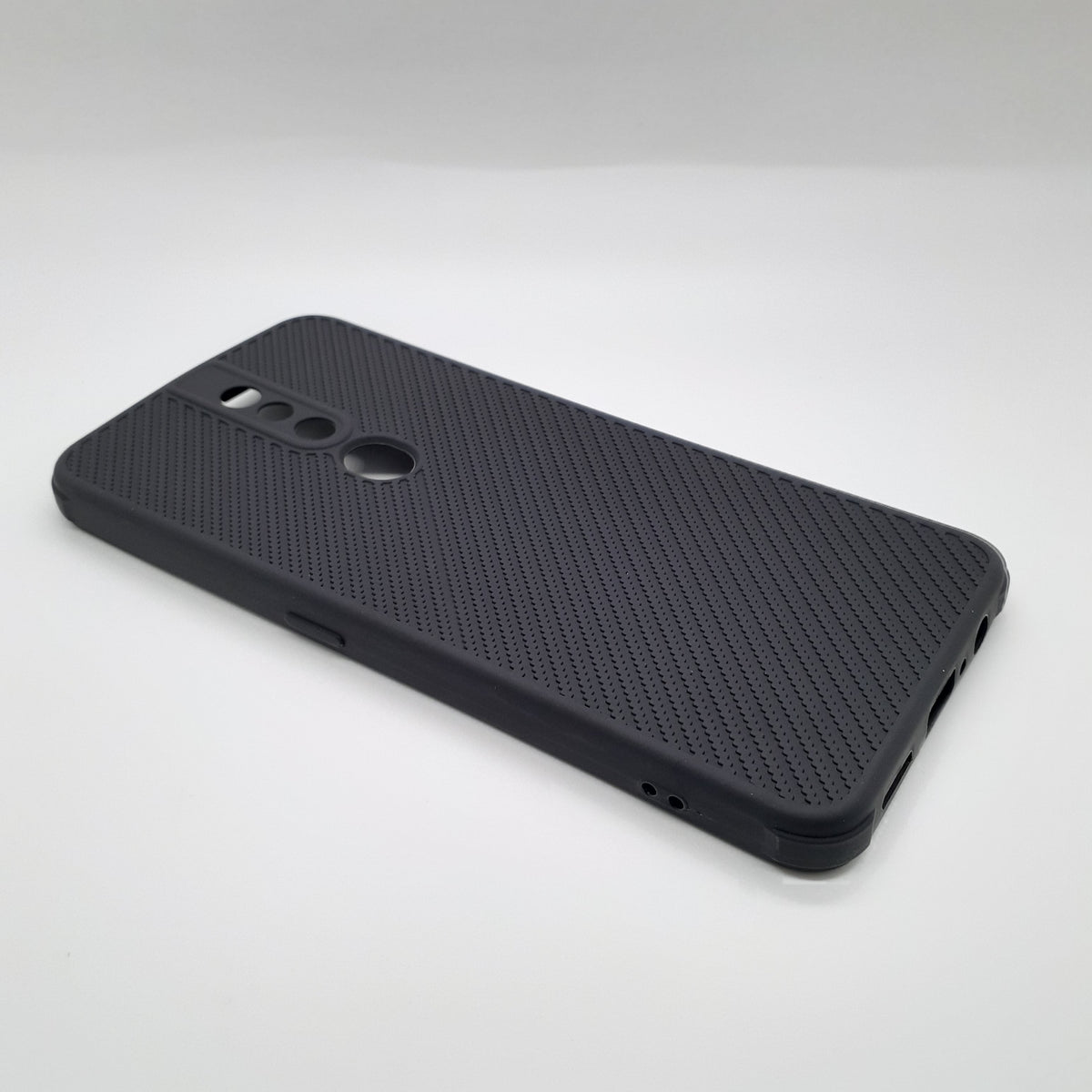 OPPO F11 Pro Carbon Fiber texture Hard Rubber armour back cover shock-porof case