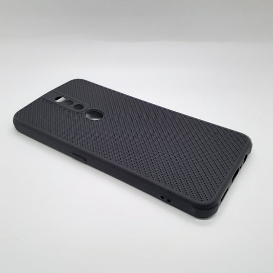 OPPO F11 Pro Carbon Fiber texture Hard Rubber armour back cover shock-porof case