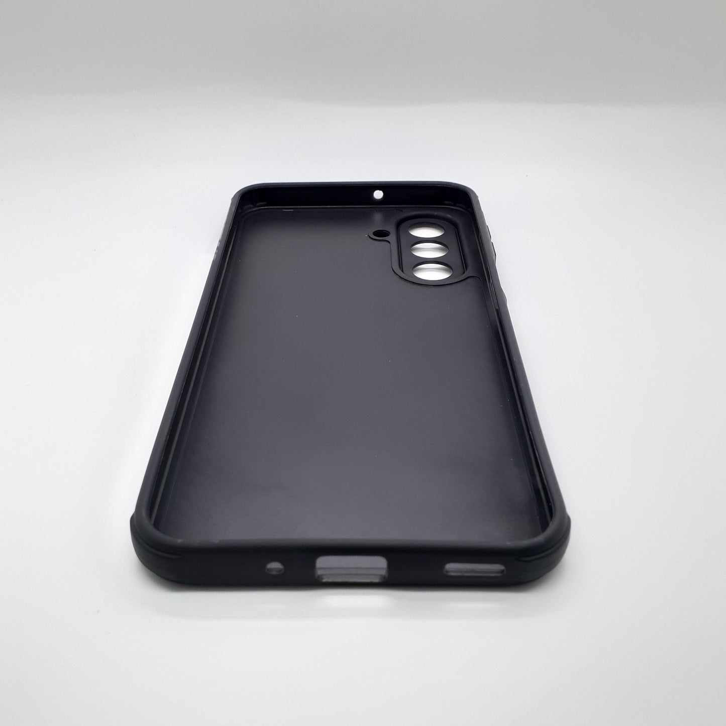 Samsung A17 Carbon Fiber texture Hard Rubber armour back cover shock-porof case