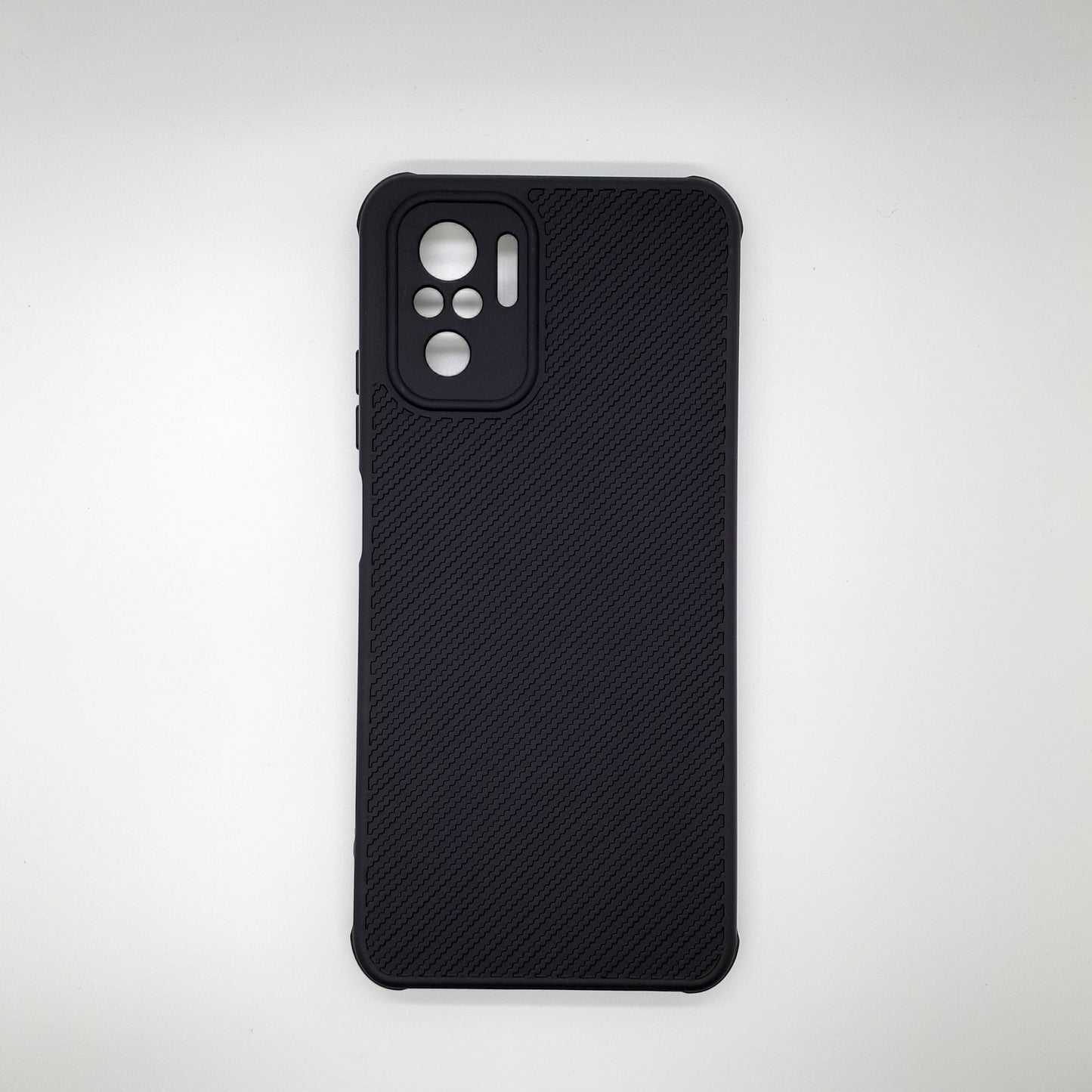 Redmi Note 10 Carbon Fiber texture Hard Rubber armour back cover shock-porof case