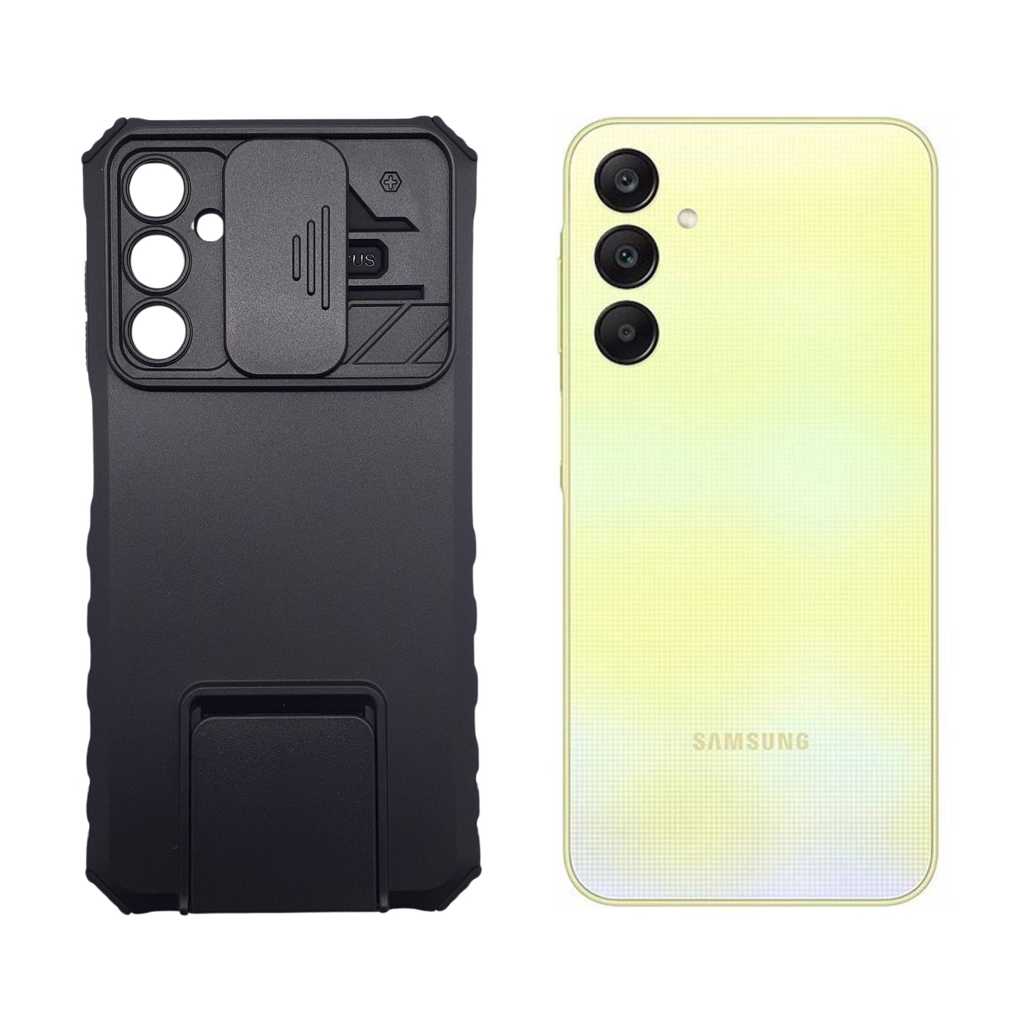 Samsung A25 5G Case, Full-Body Rugged Shockproof Cover with Slide Camera Protection and Built-in Kickstand for Hands-Free Viewing