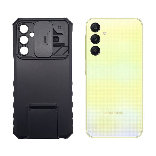 Samsung A25 5G Case, Full-Body Rugged Shockproof Cover with Slide Camera Protection and Built-in Kickstand for Hands-Free Viewing