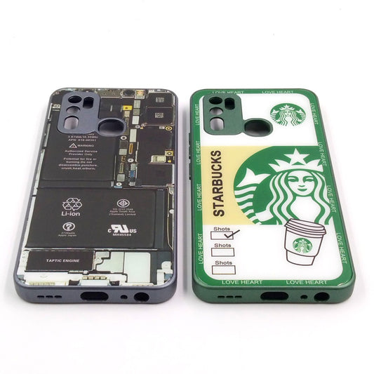 Vivo Y50 pack of 2 Glass Back Covers Stabucks and Circuit Design