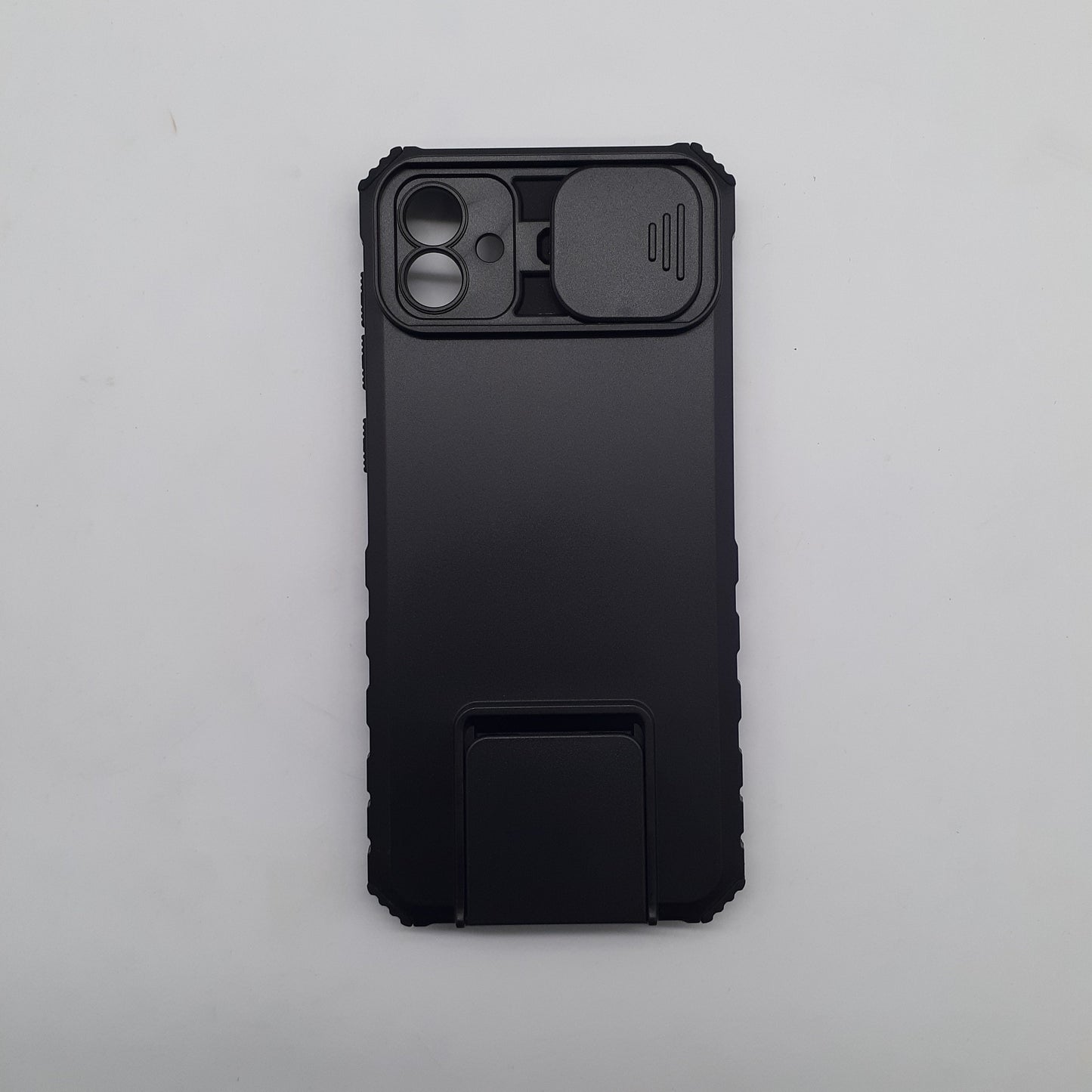 Samsung A04 Rugged Dual Layer Protective Phone Case with Slide Camera Lens Cover and Integrated Ring Holder Kickstand, Shockproof Hybrid Cover