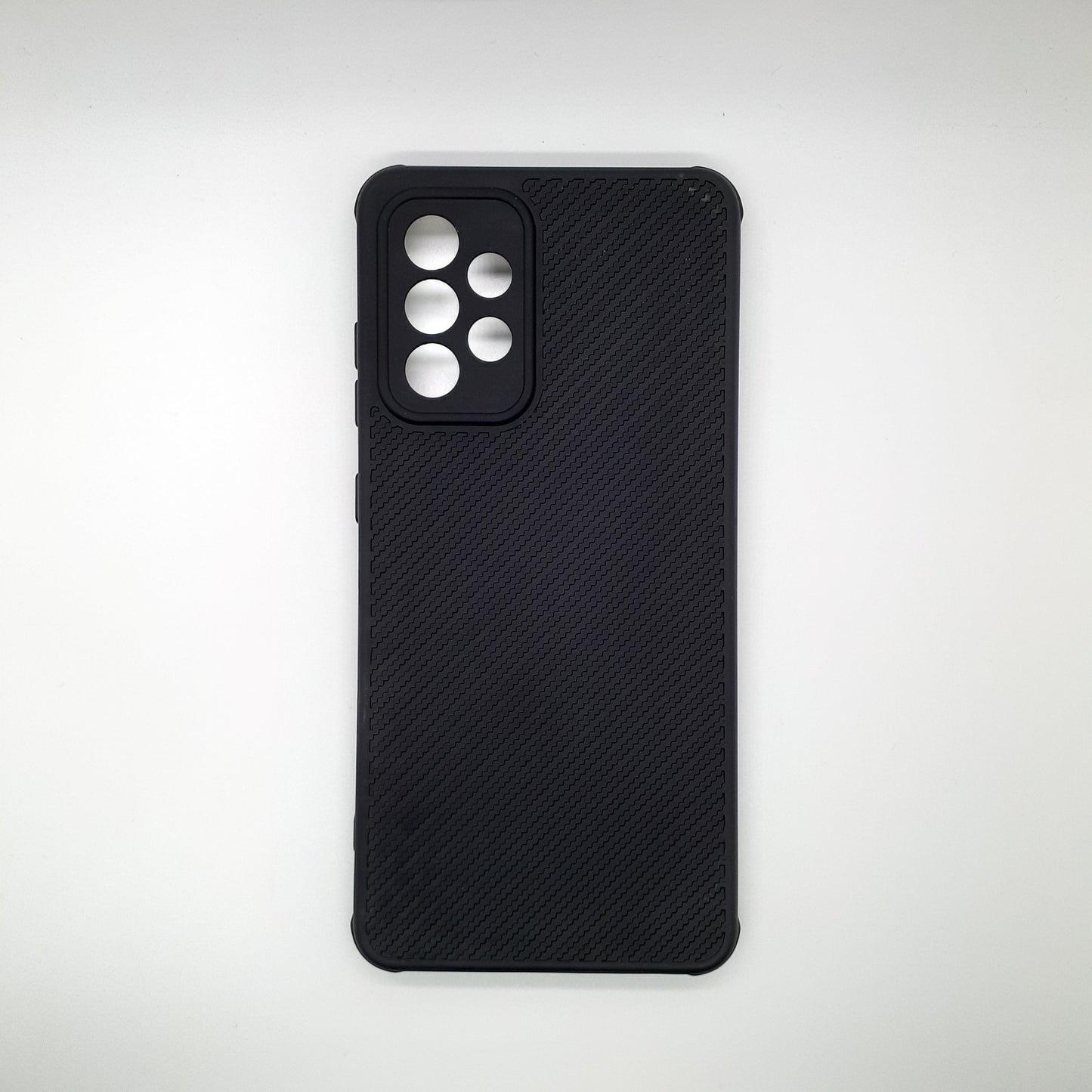 Samsung A52 Carbon Fiber texture Hard Rubber armour back cover shock-porof case