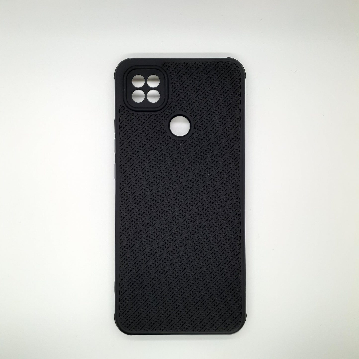 Redmi 9C Carbon Fiber texture Hard Rubber armour back cover shock-porof case