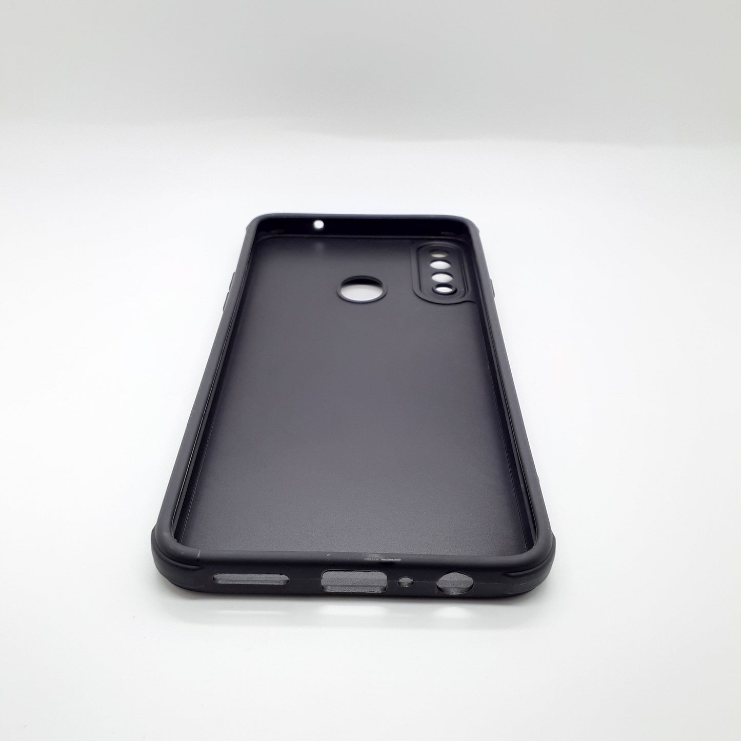 Samsung A20s Carbon Fiber texture Hard Rubber armour back cover shock-porof case
