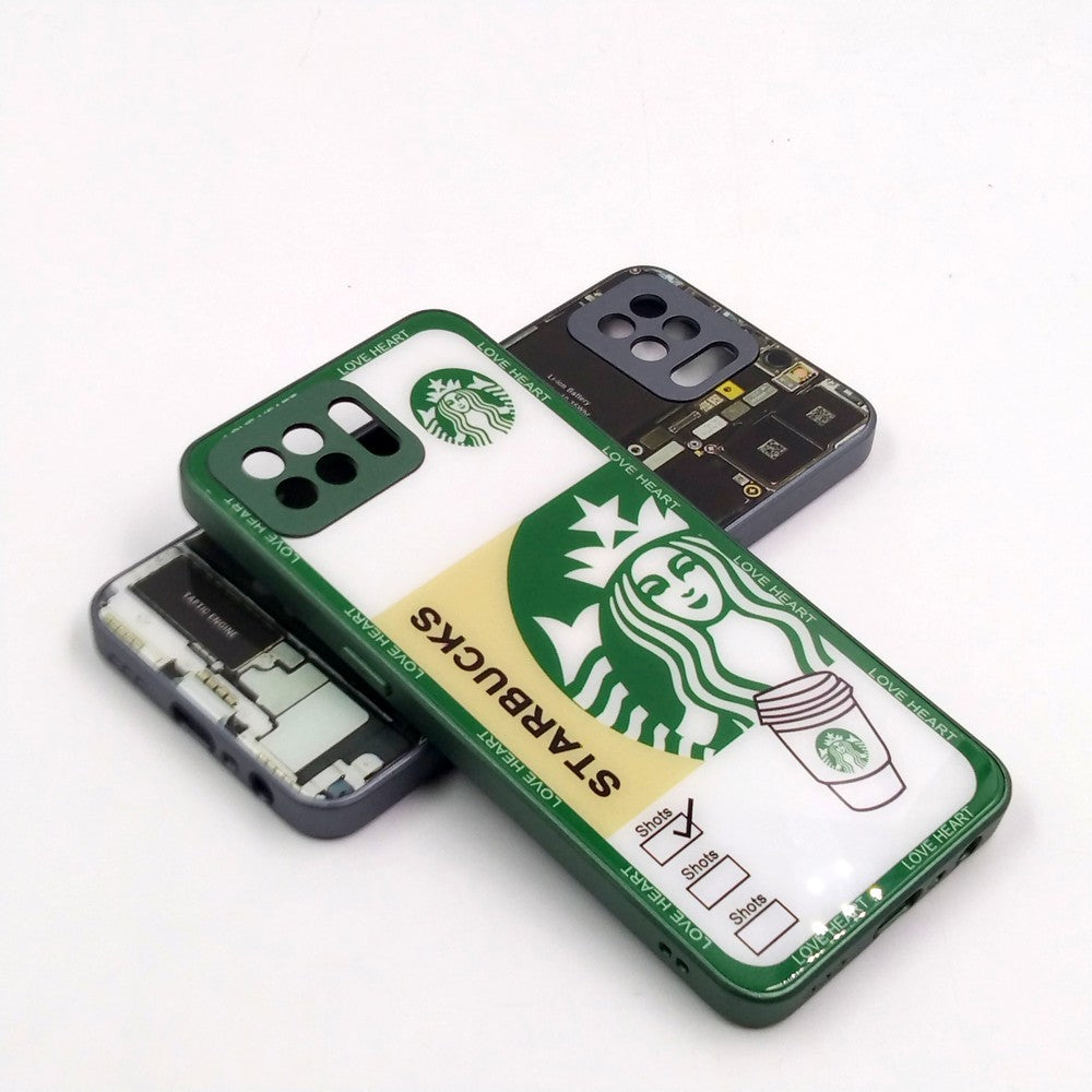 OPPO F17 pack of 2 Glass Back Covers Stabucks and Circuit Design