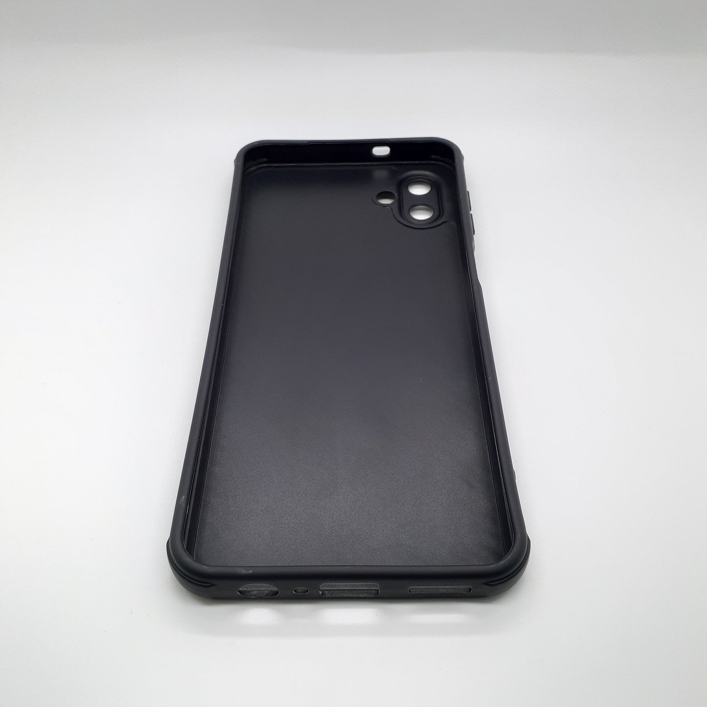 Samsung A04 Carbon Fiber texture Hard Rubber armour back cover shock-porof case