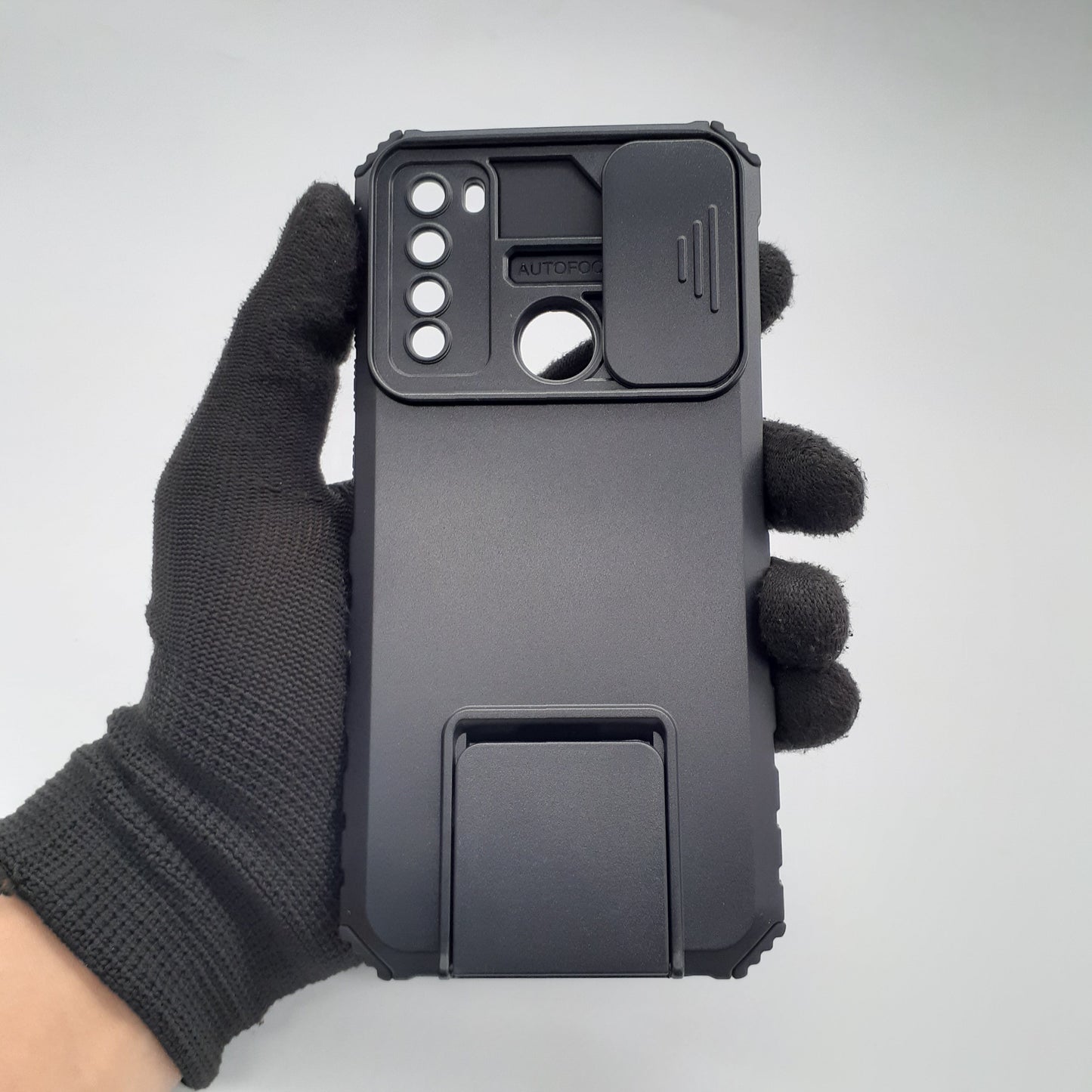 Redmi Note 8 Shockproof Armor Phone Case with Slide Camera Lens Protector Cover and Magnetic Ring Kickstand Built-in Holder Stand