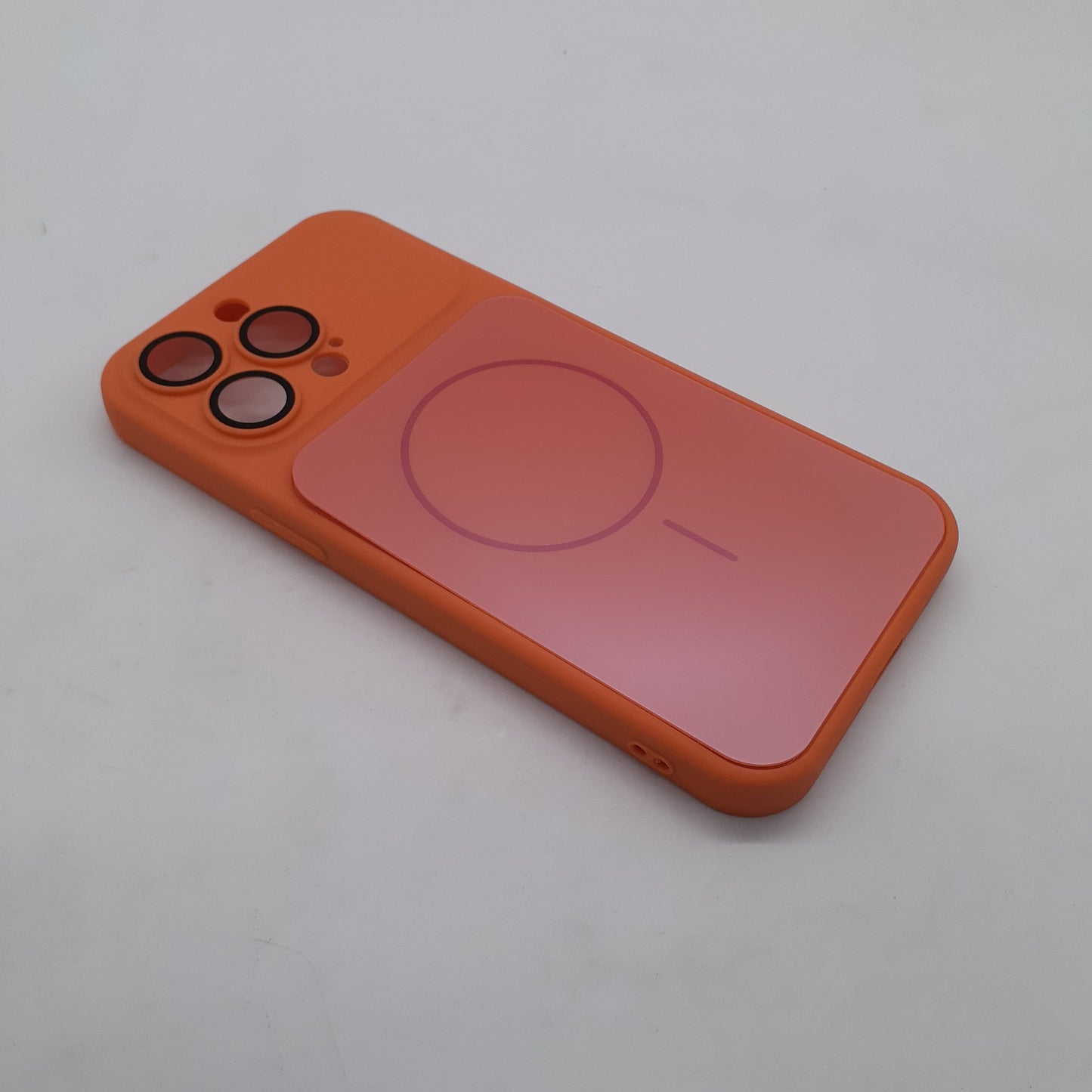 iPhone 15 Pro Max Orange Back Case - Slim Fit Protective Silicone Phone Cover