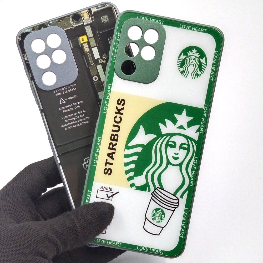 Samsung A22 pack of 2 Glass Back Covers Stabucks and Circuit Design