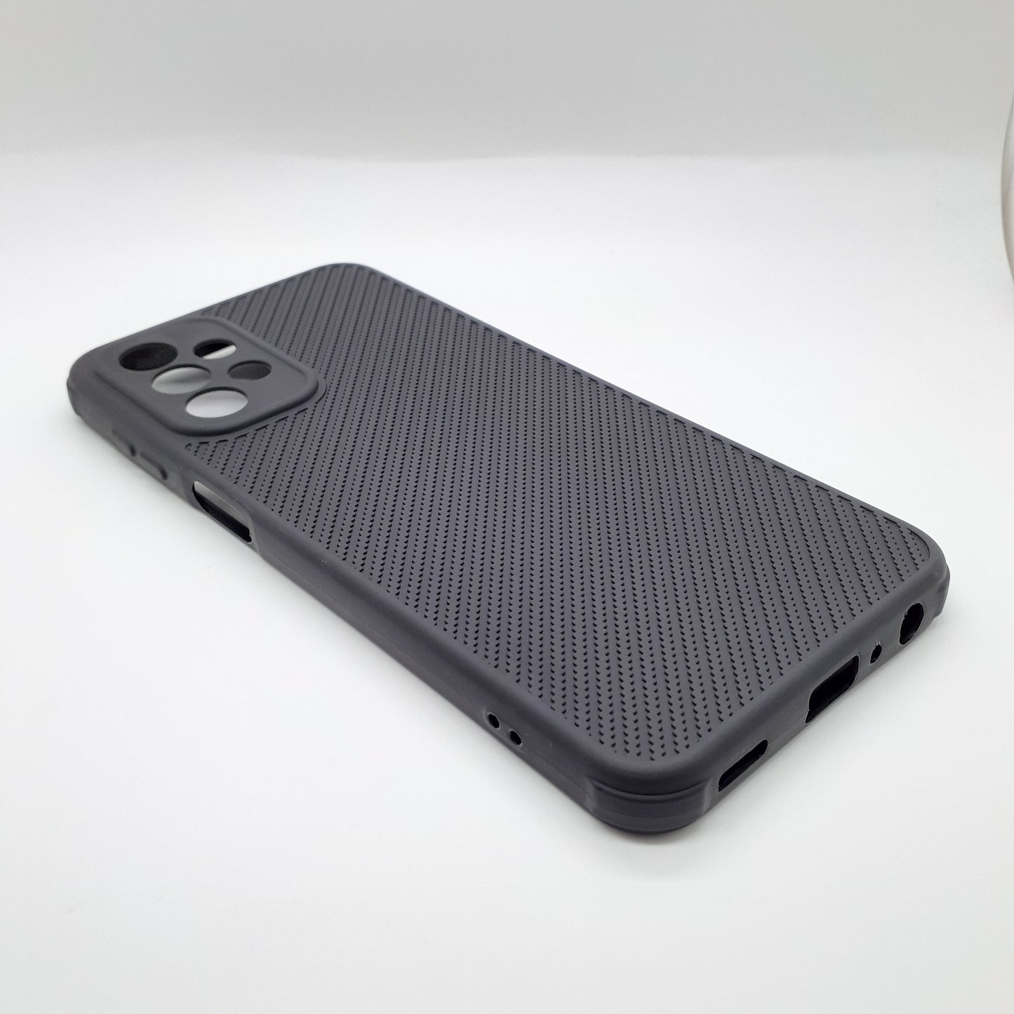 Samsung A23 Carbon Fiber texture Hard Rubber armour back cover shock-porof case