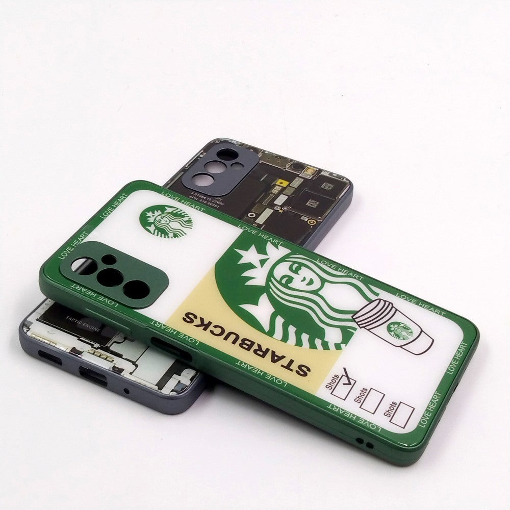 Samsung M52 5G pack of 2 Glass Back Covers Stabucks and Circuit Design