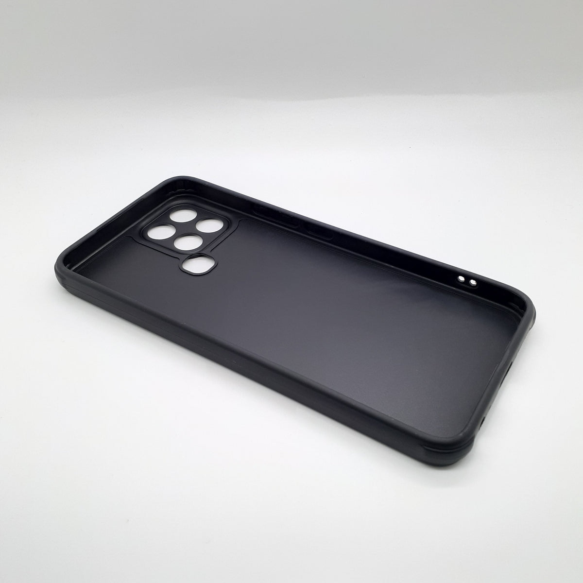 infinix Smart 6 Carbon Fiber texture Hard Rubber armour back cover shock-porof case