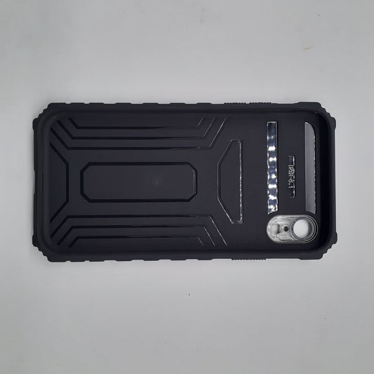 iPhone XR Rugged Protective Phone Case with Camera Lens Slide Cover and Integrated Kickstand for Hands-Free Viewing and Enhanced Privacy