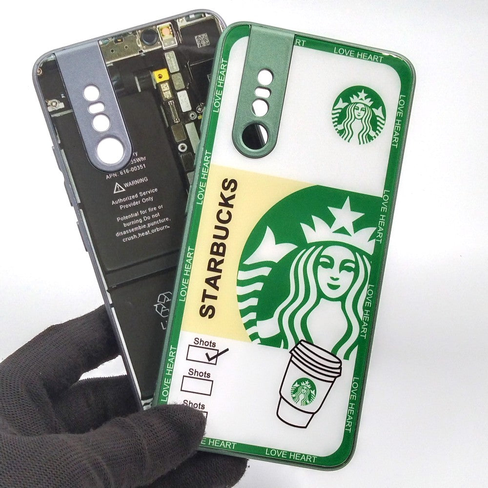 Vivo V15 Pro pack of 2 Glass Back Covers Stabucks and Circuit Design