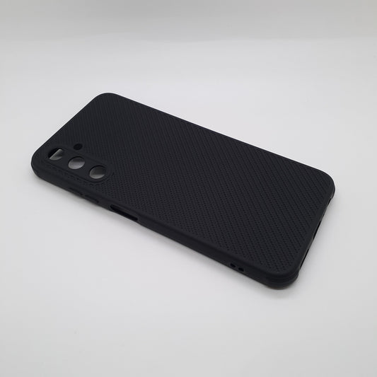 Samsung A05s Carbon Fiber texture Hard Rubber armour back cover shock-porof case