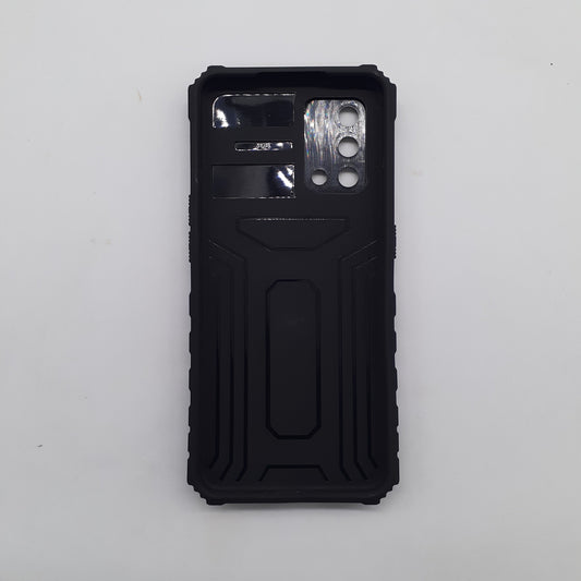 OPPO A74 4G/5G Heavy Duty Shockproof Phone Case with Camera Slide Cover, Credit Card Holder Slots, and Built-in 360¡ Rotate Ring Stand/Kickstand
